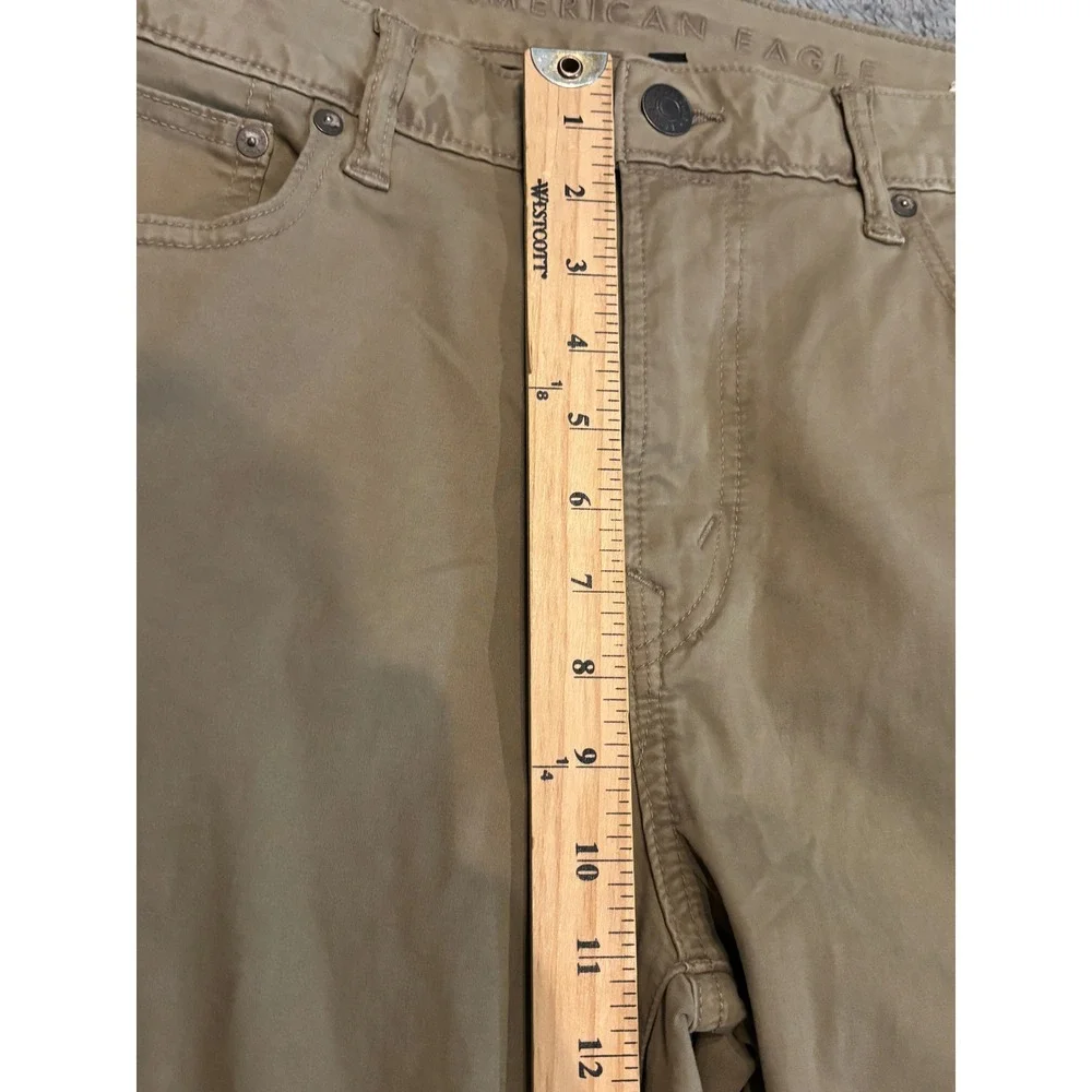 American Eagle Flex Khaki Pants Mens 34x34 Tan Straight Leg Five Pocket Chino